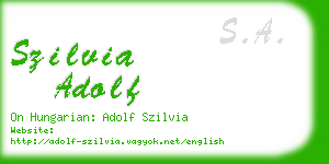 szilvia adolf business card